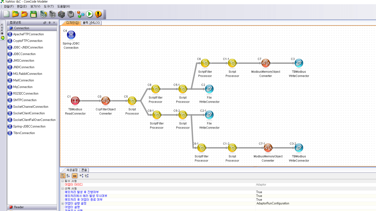 CoreCode 모델러 화면